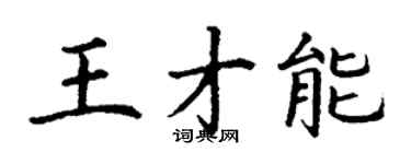 丁谦王才能楷书个性签名怎么写