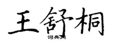 丁谦王舒桐楷书个性签名怎么写