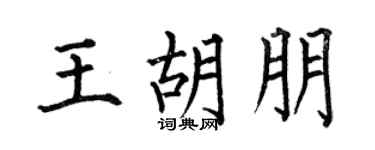 何伯昌王胡朋楷书个性签名怎么写