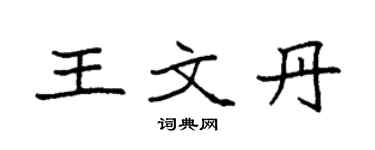 袁强王文丹楷书个性签名怎么写