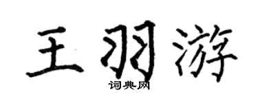 何伯昌王羽游楷书个性签名怎么写
