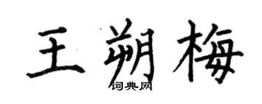 何伯昌王朔梅楷书个性签名怎么写