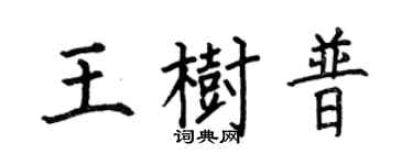 何伯昌王树普楷书个性签名怎么写