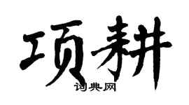 翁闿运项耕楷书个性签名怎么写