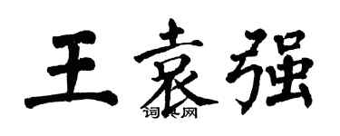 翁闿运王袁强楷书个性签名怎么写
