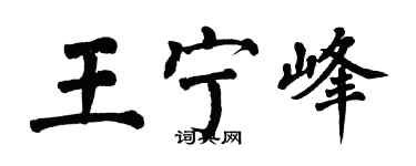 翁闿运王宁峰楷书个性签名怎么写