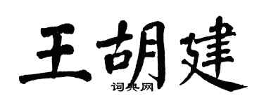 翁闿运王胡建楷书个性签名怎么写