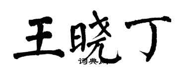 翁闿运王晓丁楷书个性签名怎么写