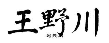 翁闿运王野川楷书个性签名怎么写