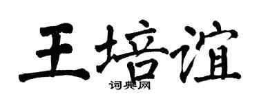 翁闿运王培谊楷书个性签名怎么写