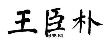 翁闿运王臣朴楷书个性签名怎么写