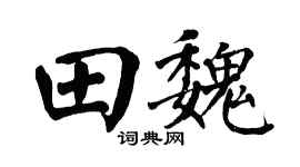 翁闿运田魏楷书个性签名怎么写