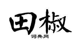 翁闿运田椒楷书个性签名怎么写