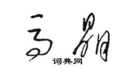 骆恒光马晶草书个性签名怎么写