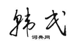 骆恒光韩民草书个性签名怎么写