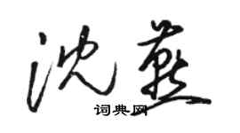 骆恒光沈燕草书个性签名怎么写