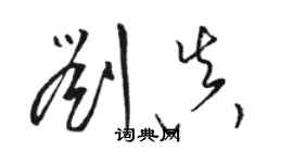 骆恒光刘真草书个性签名怎么写