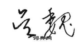 骆恒光吴魏草书个性签名怎么写