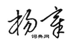 骆恒光杨章草书个性签名怎么写