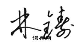 骆恒光林铸草书个性签名怎么写