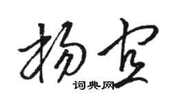 骆恒光杨宜草书个性签名怎么写