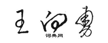 骆恒光王向勇草书个性签名怎么写