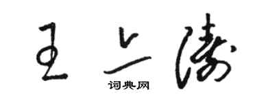 骆恒光王亦涛草书个性签名怎么写