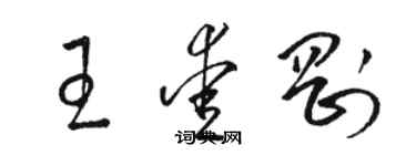 骆恒光王爱刚草书个性签名怎么写