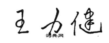 骆恒光王力健草书个性签名怎么写