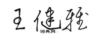 骆恒光王健雅草书个性签名怎么写