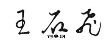 骆恒光王石飞草书个性签名怎么写