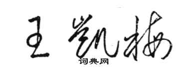 骆恒光王凯梅草书个性签名怎么写