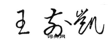 骆恒光王前凯草书个性签名怎么写