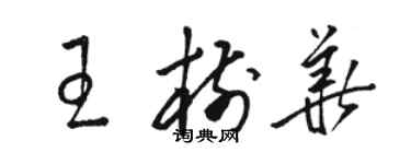 骆恒光王树华草书个性签名怎么写