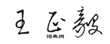 骆恒光王正毅草书个性签名怎么写