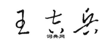 骆恒光王吉兵草书个性签名怎么写