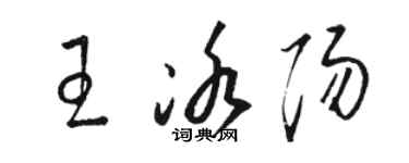 骆恒光王冰阳草书个性签名怎么写