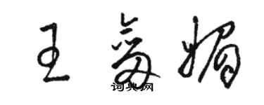 骆恒光王剑媚草书个性签名怎么写