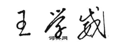 骆恒光王学威草书个性签名怎么写
