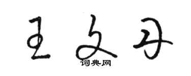 骆恒光王文丹草书个性签名怎么写