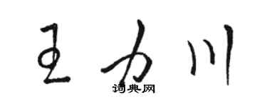 骆恒光王力川草书个性签名怎么写