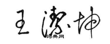 骆恒光王洁坤草书个性签名怎么写