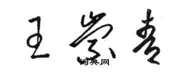 骆恒光王崇青草书个性签名怎么写