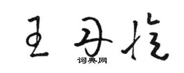 骆恒光王丹忆草书个性签名怎么写