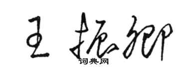 骆恒光王振卿草书个性签名怎么写
