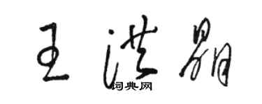 骆恒光王洪晶草书个性签名怎么写