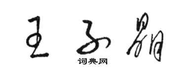 骆恒光王子晶草书个性签名怎么写