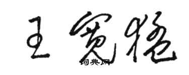 骆恒光王宽猛草书个性签名怎么写