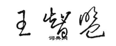 骆恒光王智盟草书个性签名怎么写