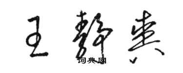 骆恒光王静爽草书个性签名怎么写